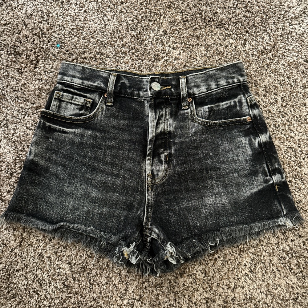 PacSun Distressed Black Jean Shorts